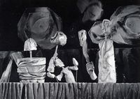 ERN: ā€Pikse pasunā€¯ (O. Liigand, 1971). Nukud vasakult: Turris (O. PaesĆ¼ld), Inimene (H. Gustavson), Pikker (O. Liigand)./Foto: H. Saarne/
