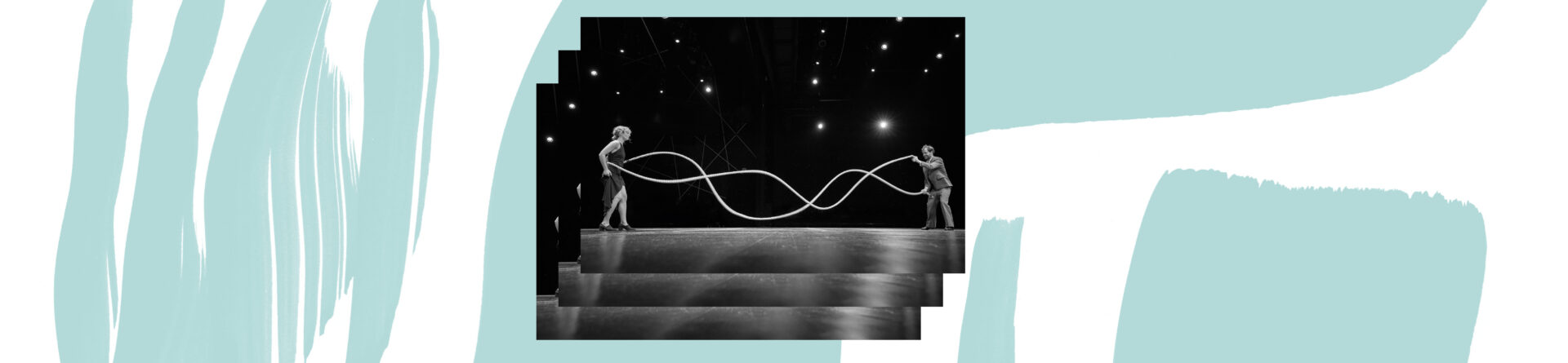 Kaks näitlejat köitega